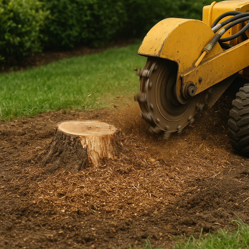 Stump Grinding & Removal - Professional landscaping service by Clear View Landscaping in Rhode Island and Connecticut